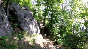 palisades state line lookout - peanut leap trail - trail e path